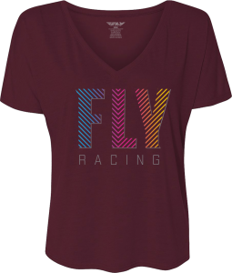 WOMEN'S FLY LIKE4LIKE TEE BURGUNDY 2X