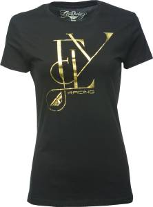 FANCY FASHION FIT LADIES TEE BLACK L