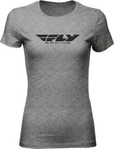 WOMEN'S FLY CORPORATE TEE DARK GREY HEATHER 2X