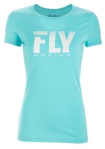 FLY LOGO FADE WOMEN'S TEE BLUE MD