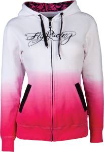 OMBRE ZIP HOODY PINK/WHITE 2X