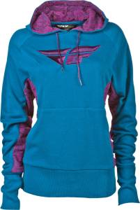 LACED LADIES PULLOVER HOODIE TURQUOISE XS/S