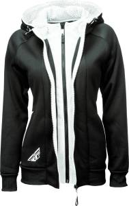 TRACK ZIP UP HOODIE BLACK/WHITE 2X