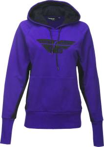 LACED PULLOVER HOODIE PURPLE XS/S