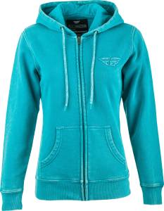 FLY WOMEN'S SNOW WASH HOODIE AQUA 2X