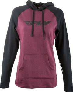 WOMEN'S LIGHTWEIGHT HOODIE BURGUNDY/BLACK 2X