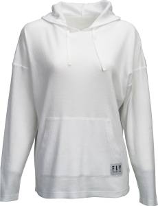 WOMEN'S FLY OVERSIZED THERMAL HOODIE WHITE 2X