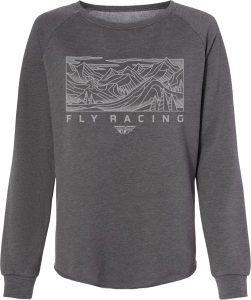 WOMEN'S FLY TRAIL SWEATSHIRT CHARCOAL LG