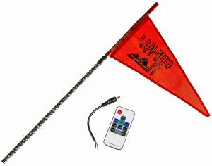 DELUXE BLACK LED UTV FLAG 3FT W/REMOTE