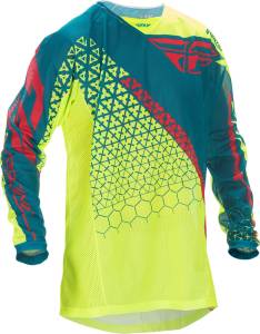 KINETIC TRIFECTA MESH JERSEY HI-VIS/TEAL 2X