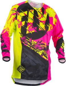 KINETIC OUTLAW JERSEY BLACK/PINK/HI-VIS 2X