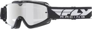 ZONE GOGGLE BLACK/WHITE W/ CHROME/SMOKE LENS