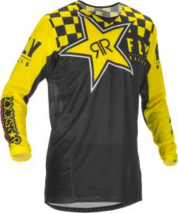 KINETIC ROCKSTAR MESH JERSEY BLACK/YELLOW/RED 2X