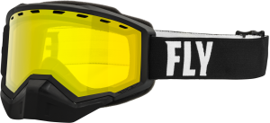 FOCUS SNOW GOGGLE BLACK/WHITE W/ YELLOW LENS