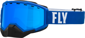 FOCUS SNOW GOGGLE BLUE/WHITE W/ SKY BLUE MIRROR/BLUE LENS