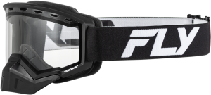 FOCUS SNOW GOGGLE BLACK/WHITE W/ CLEAR LENS