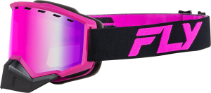 FOCUS SNOW GOGGLE BLACK/PINK W/ PINK MIRROR/ROSE LENS