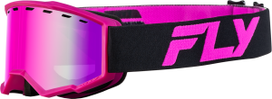 YTH FOCUS SNOW GOGGLE BLK/PINK W/ PINK MIRROR/ROSE LENS