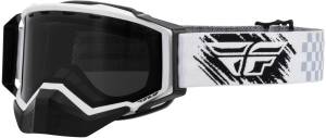 ZONE SNOW GOGGLE WHITE/BLACK W/ DARK SMOKE LENS