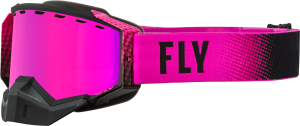 ZONE SNOW GOGGLE BLACK/PINK W/ PINK MIRROR/PINK LENS