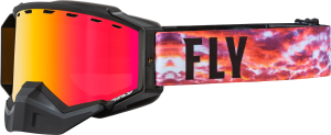 ZONE PRO SNW GOGGLE BLK/SUNSET W/ RED MIRROR/PLRZD SMOKE LENS