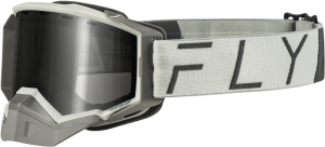 ZONE PRO SNOW GOGGLE GREY W/ SILVER MIR/PLRZD SMOKE LENS