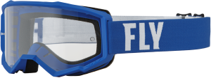 FOCUS GOGGLE BLUE/WHITE W/ CLEAR LENS