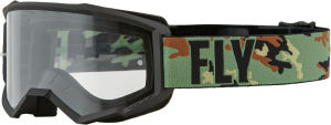 FOCUS GOGGLE GREEN CAMO/BLACK W/ CLEAR LENS