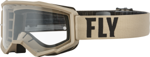 FOCUS GOGGLE KHAKI/BROWN W/ CLEAR LENS