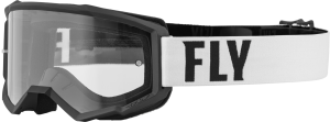 FOCUS GOGGLE WHITE/BLACK W/ CLEAR LENS