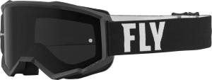 FOCUS SAND GOGGLE BLACK/WHITE W/ DARK SMOKE LENS