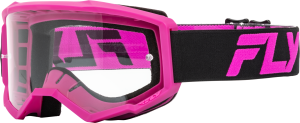 FOCUS GOGGLE BLACK/PINK W/ CLEAR LENS