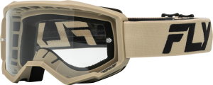 FOCUS GOGGLE KHAKI/BLACK W/ CLEAR LENS