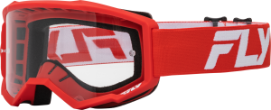 FOCUS GOGGLE RED/WHITE W/ CLEAR LENS