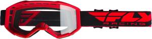 YOUTH FOCUS GOGGLE RED W/CLEAR LENS