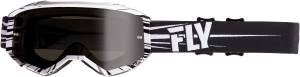 ZONE GOGGLE BLACK/WHITE W/DARK SMOKE LENS W/POST