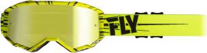 ZONE GOGGLE HI-VIS YELLOW/ BLK W/GOLD MIRROR LENS W/POST