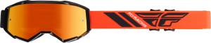 ZONE GOGGLE BLACK/ORANGE W/ORANGE MIRROR LENS W/POST