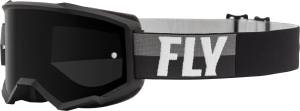 ZONE GOGGLE BLACK/WHITE W/DARK SMOKE LENS W/POST