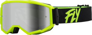 ZONE GOGGLE BLACK/HI-VIS W/ SILVER MIRROR/SMOKE LENS