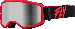 ZONE GOGGLE BLACK/RED W/ SILVER MIRROR/SMOKE LENS