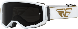 ZONE GOGGLE GOLD/WHITE W/ DARK SMOKE/SMOKE LENS