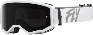 ZONE GOGGLE WHITE W/ DARK SMOKE/SMOKE LENS