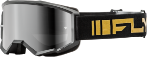 ZONE GOGGLE BLACK/GOLD W/ SILVER MIRROR/SMOKE LENS