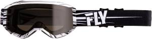 ZONE W/C GOGGLE BLACK/WHITE W/DARK SMOKE LENS