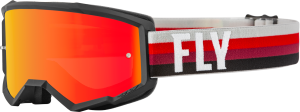 YOUTH ZONE GOGGLE BLACK/RED W/ RED MIRROR/AMBER LENS