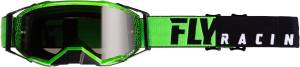 ZONE PRO GOGGLE BLACK/GREEN W/DARK SMOKE LENS W/POST