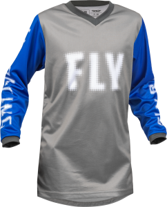 YOUTH F-16 JERSEY GREY/BLUE YL