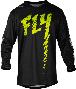 YOUTH F-16 JERSEY BLACK/NEON GREEN/LIGHT GREY YL