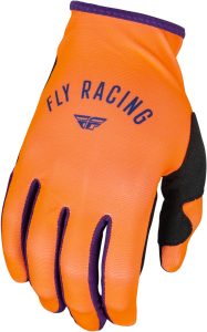 GIRL'S LITE GLOVES NEON CORAL/DEEP PURPLE YL